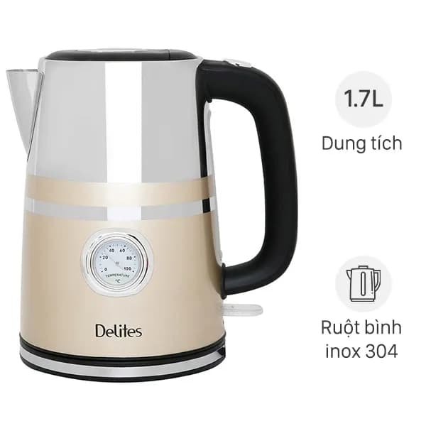 Bình đun siêu tốc Delites 1.7 lít FK-1802 - Giá rẻ nhất hôm nay - Ảnh 2