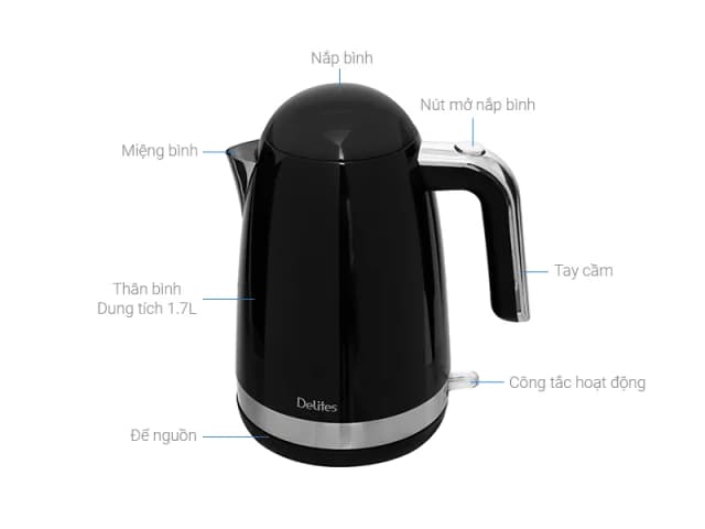 So sánh giá Bình đun siêu tốc Delites 1.7 lít FK-1802 rẻ nhất? - Ảnh 3