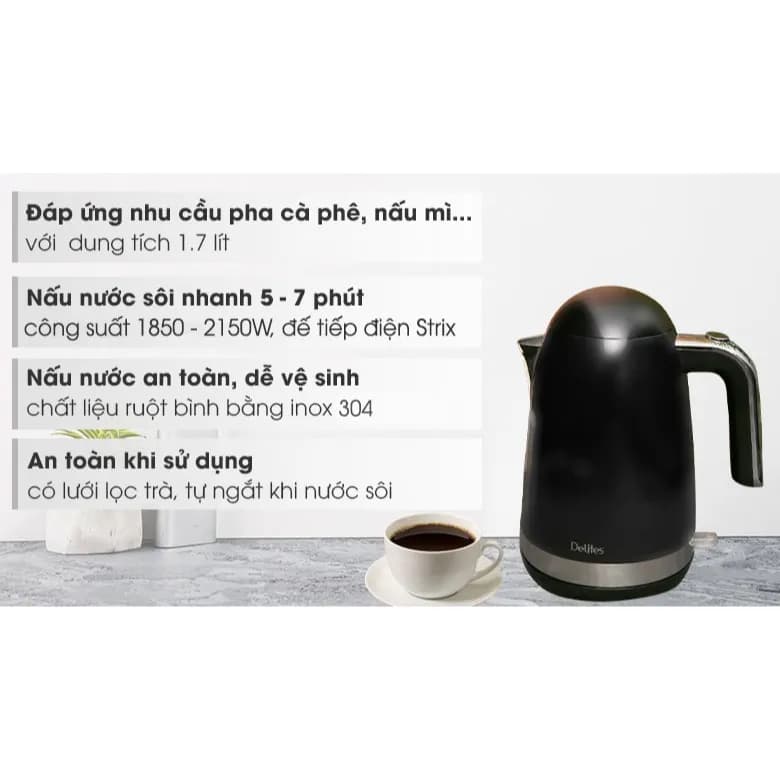 Bình đun siêu tốc Delites 1.7 lít FK-1802 - Giá rẻ nhất hôm nay - Ảnh 6