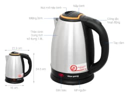 Bình đun siêu tốc Điện Quang 1.8 lít ĐQ EKT06 1518 BL