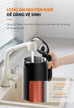 Bình đun siêu tốc Gaabor 2 lít EK-20M01A - Giá rẻ nhất hôm nay - Ảnh 14