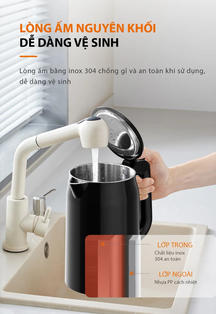 Bình đun siêu tốc Gaabor 2 lít EK-20M01A - Giá rẻ nhất hôm nay - Ảnh 14