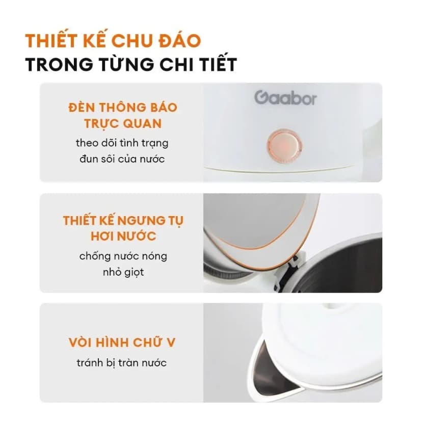 Bình đun siêu tốc Gaabor 2 lít EK-20M01A - Giá rẻ nhất hôm nay - Ảnh 15