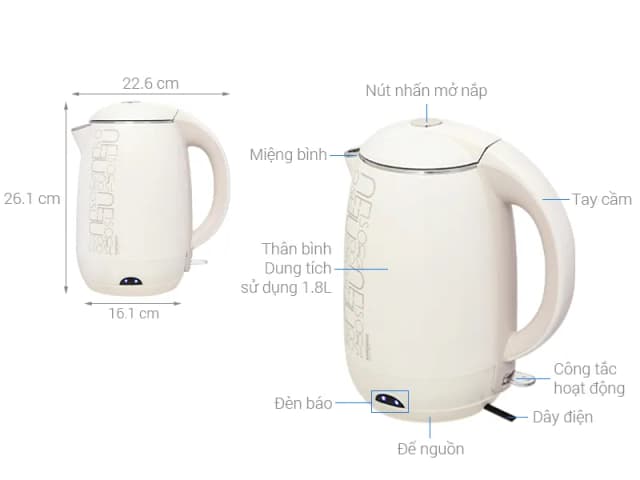 So sánh giá Bình đun siêu tốc Hawonkoo 1.8 lít KEH-180-BE rẻ nhất? - Ảnh 11