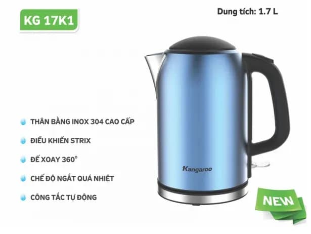 So sánh giá Bình đun siêu tốc Kangaroo 1.7 lít KGWK17P1G rẻ nhất? - Ảnh 16