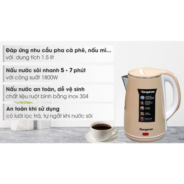 Top 1 so sánh giá Bình đun siêu tốc Kangaroo 2 lít KG-20SK3 - Tìm sản phẩm giá rẻ nhất - Ảnh 77