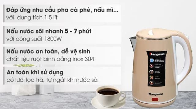 So sánh giá Bình đun siêu tốc Kangaroo 1.5 lít KG-18K1 rẻ nhất? - Ảnh 5