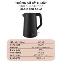Bình đun siêu tốc Magic Eco 1.7 lít AC-43 - Giá rẻ nhất hôm nay - Ảnh 6
