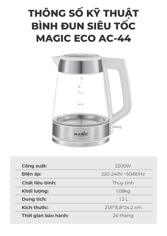 So sánh giá Bình đun siêu tốc Magic Eco 1.7 lít AC-44 rẻ nhất? - Ảnh 11