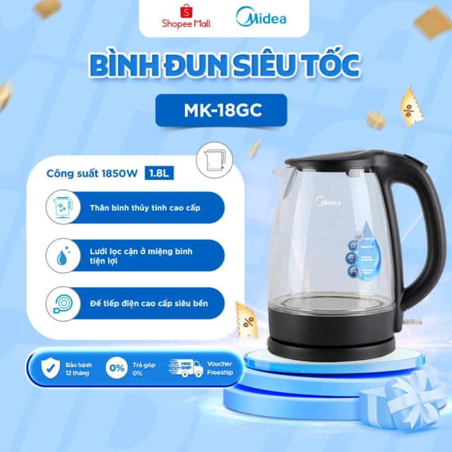 Top 1 so sánh giá Bình đun siêu tốc Midea 1.8 lít MK-18GC - Tìm sản phẩm giá rẻ nhất - Ảnh 14