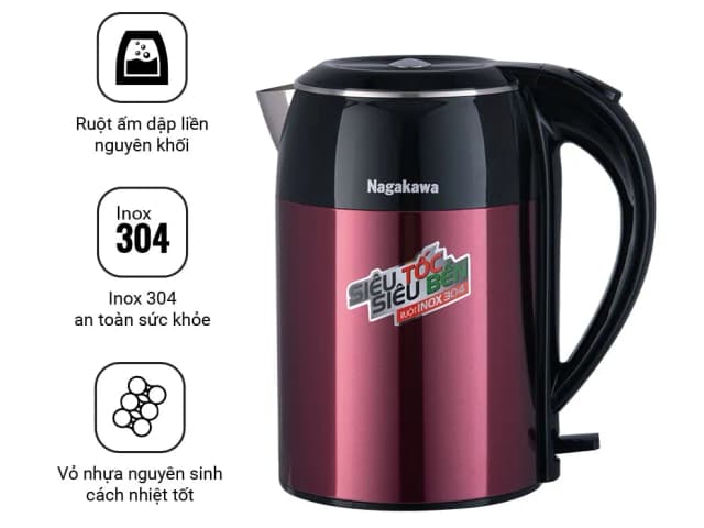 Top 1 so sánh giá Bình đun siêu tốc Nagakawa 1.6 lít NKT2615 - Tìm sản phẩm giá rẻ nhất - Ảnh 31