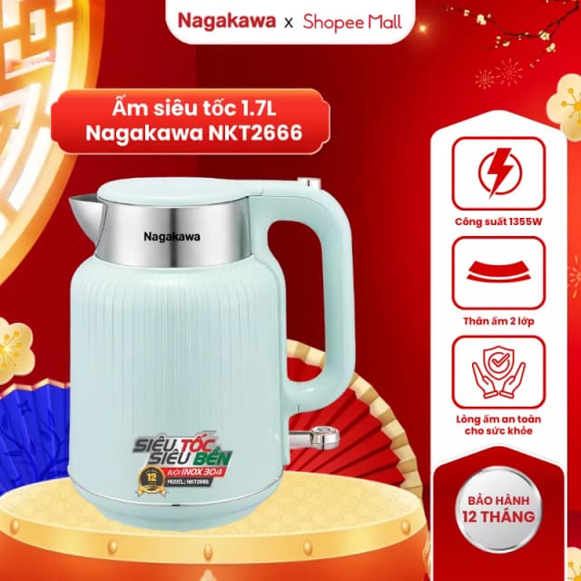 Top 1 so sánh giá Bình đun siêu tốc Nagakawa 1.6 lít NKT2615 - Tìm sản phẩm giá rẻ nhất - Ảnh 39
