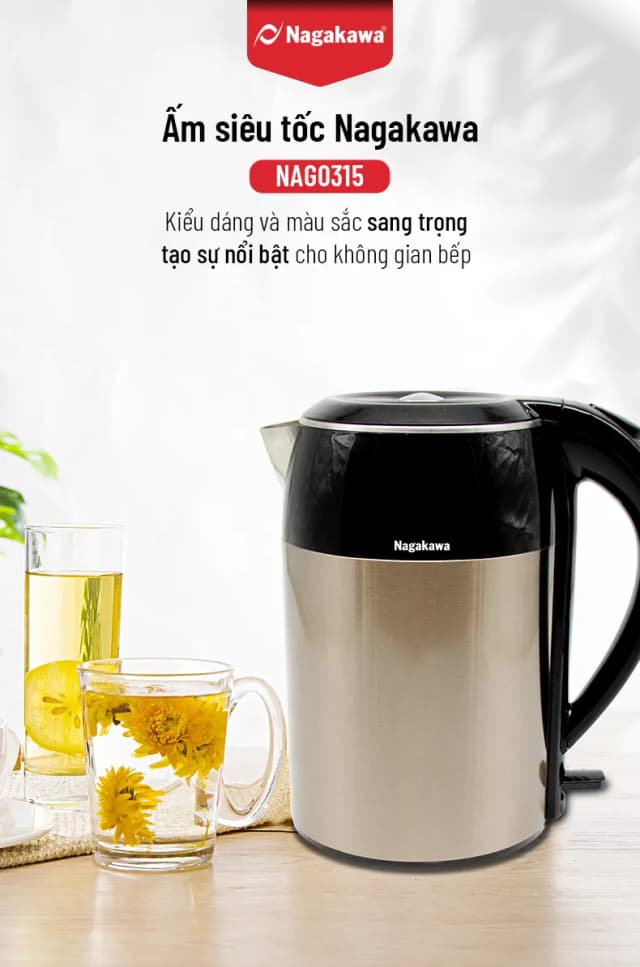 Top 1 so sánh giá Bình đun siêu tốc Nagakawa 1.6 lít NKT2615 - Tìm sản phẩm giá rẻ nhất - Ảnh 10