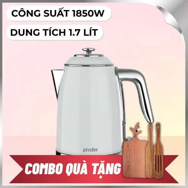 So sánh giá Bình đun siêu tốc Paveden 1.7 lít PKT-1718GR - Tìm sản phẩm giá rẻ nhất - Ảnh 2