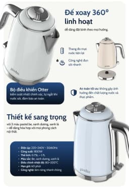 So sánh giá Bình đun siêu tốc Paveden 1.7 lít PKT-1718GR - Tìm sản phẩm giá rẻ nhất - Ảnh 19