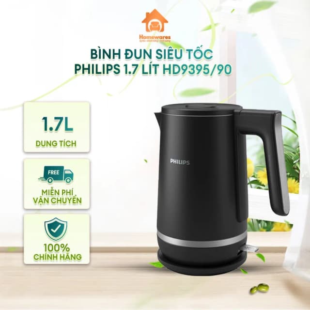 Top 1 so sánh giá Bình đun siêu tốc Philips 1.7 lít HD9395/90 - Tìm sản phẩm giá rẻ nhất - Ảnh 2