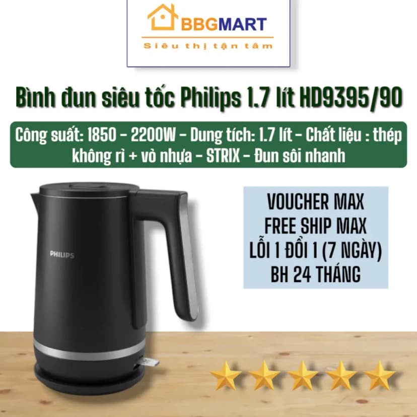 So sánh giá Bình đun siêu tốc Philips 1.7 lít HD9395/90 - Tìm sản phẩm giá rẻ nhất - Ảnh 17