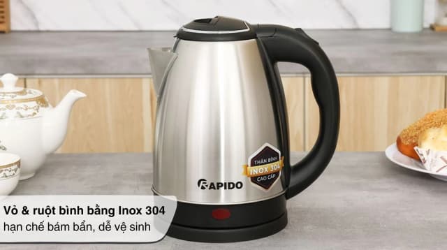 So sánh giá Bình đun siêu tốc Rapido 1.8 lít RK-1815-3 rẻ nhất? - Ảnh 2