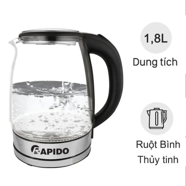 So sánh giá Bình đun siêu tốc Rapido 1.8 lít RK-1815-3 rẻ nhất? - Ảnh 13