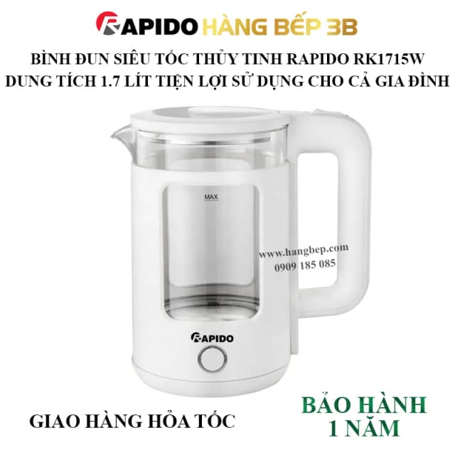 So sánh giá Bình đun siêu tốc Rapido 1.8 lít RK-1815-3 rẻ nhất? - Ảnh 14