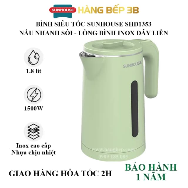 So sánh giá Bình đun siêu tốc Sunhouse 2 lít SHD1393 rẻ nhất? - Ảnh 5