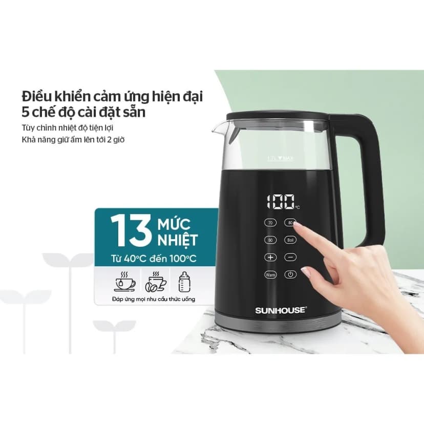 So sánh giá Bình đun siêu tốc Sunhouse Mama 1.7 lít SHD1333 - Tìm sản phẩm giá rẻ nhất - Ảnh 15