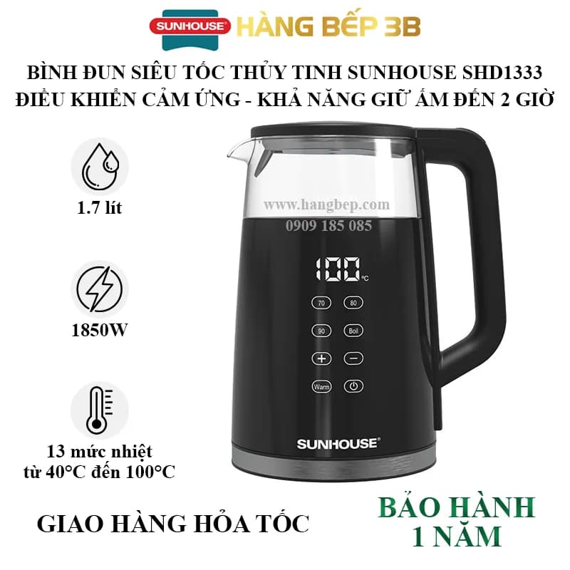 So sánh giá Bình đun siêu tốc Sunhouse Mama 1.7 lít SHD1333 - Tìm sản phẩm giá rẻ nhất - Ảnh 6