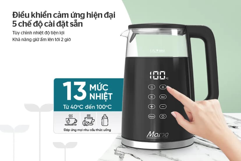 So sánh giá Bình đun siêu tốc Sunhouse Mama 1.7 lít SHD1333 - Tìm sản phẩm giá rẻ nhất - Ảnh 8