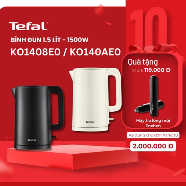 So sánh giá Bình đun siêu tốc Tefal 1.5 lít KO140AE0 rẻ nhất? - Ảnh 3