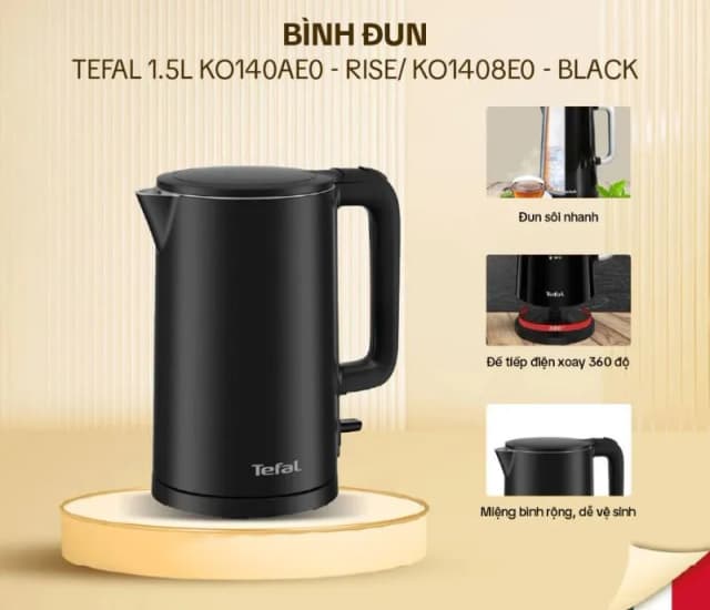 So sánh giá Bình đun siêu tốc Tefal 1.5 lít KO140AE0 rẻ nhất? - Ảnh 4