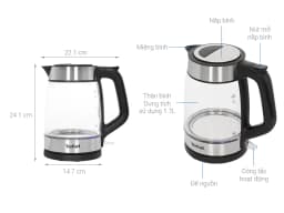 So sánh giá Bình đun siêu tốc Tefal 1.7 lít KI605830 - Tìm sản phẩm giá rẻ nhất - Ảnh 4