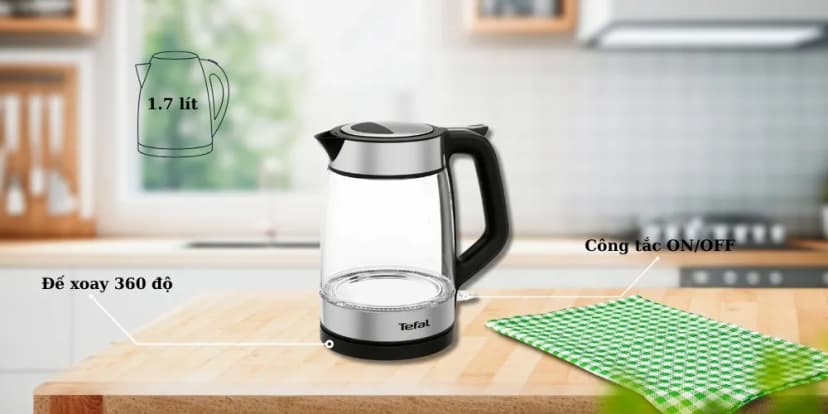 So sánh giá Bình đun siêu tốc Tefal 1.7 lít KI605830 - Tìm sản phẩm giá rẻ nhất - Ảnh 7