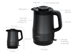 So sánh giá Bình đun siêu tốc Toshiba 1.5 lít KT-15DRTVN(H) - Tìm sản phẩm giá rẻ nhất - Ảnh 11