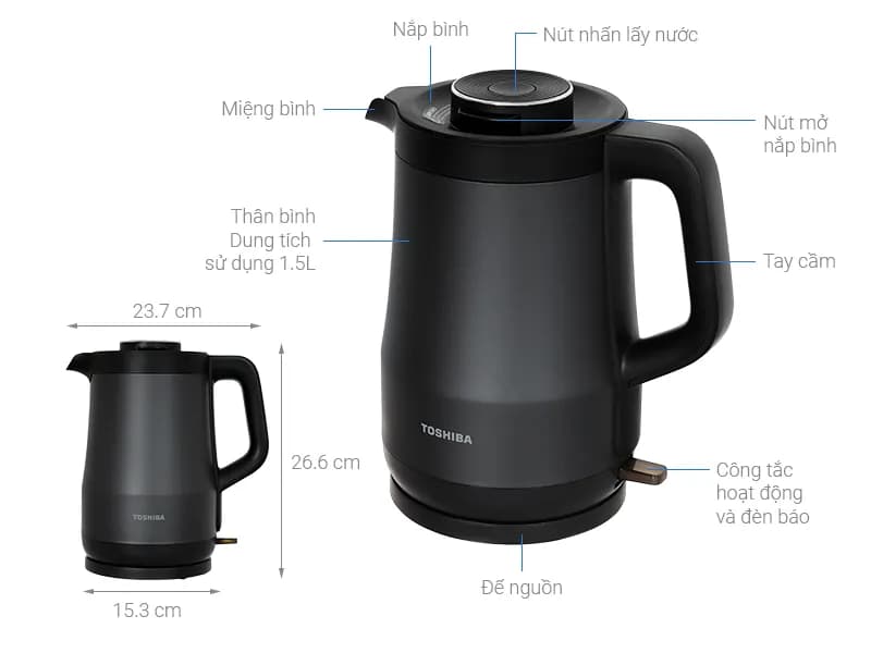 So sánh giá Bình đun siêu tốc Toshiba 1.5 lít KT-15DRTVN(H) - Tìm sản phẩm giá rẻ nhất - Ảnh 11