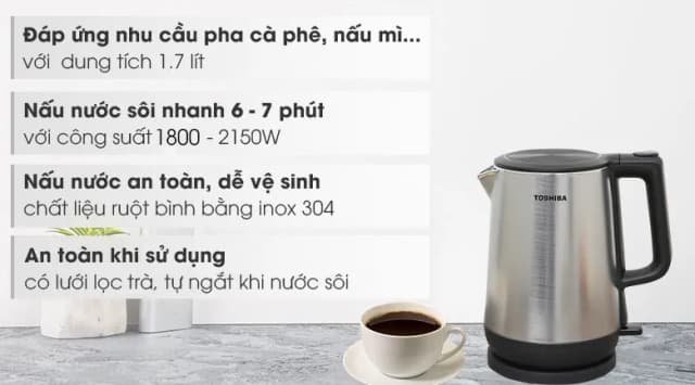 So sánh giá Bình đun siêu tốc Toshiba 1.7 lít KT-17DR1NV rẻ nhất? - Ảnh 9