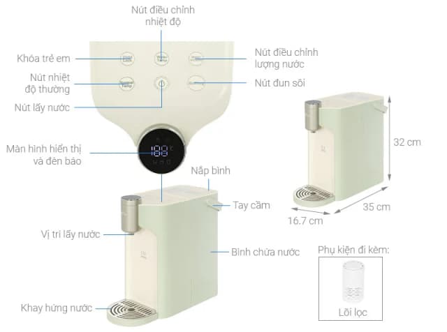 So sánh giá Bình thủy điện lọc nước Bear BWP-T402301G 4 lít rẻ nhất? - Ảnh 2