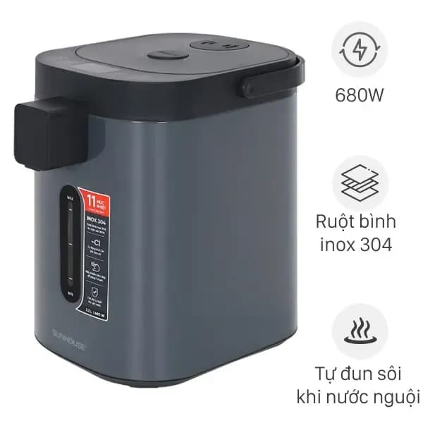 So sánh giá Bình thủy điện Sunhouse SHD1440 3.2 lít - Tìm sản phẩm giá rẻ nhất - Ảnh 9
