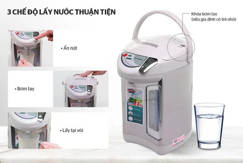 Bình thủy điện Sunhouse SHD1445 3 lít - Giá rẻ nhất hôm nay - Ảnh 3