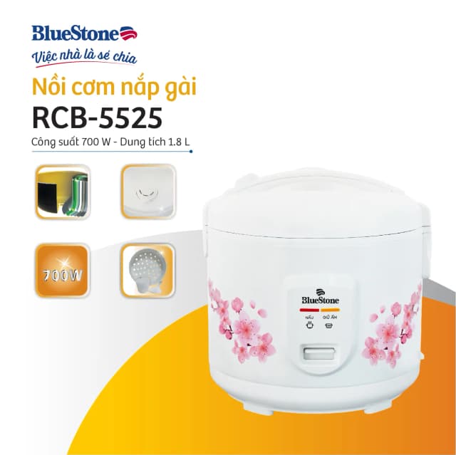 So sánh giá Nồi cơm nắp gài BlueStone 1.8 lít RCB-5525 rẻ nhất? - Ảnh 5