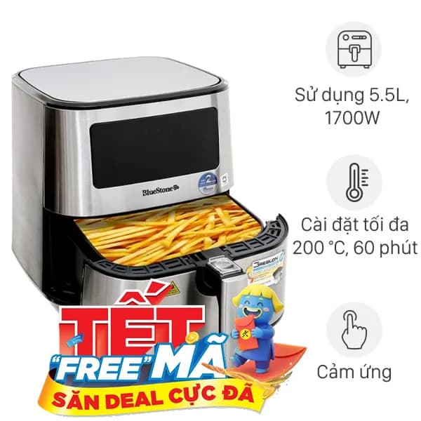 So sánh giá Nồi chiên không dầu BlueStone 5.5 lít AFB-5878 rẻ nhất? - Ảnh 15