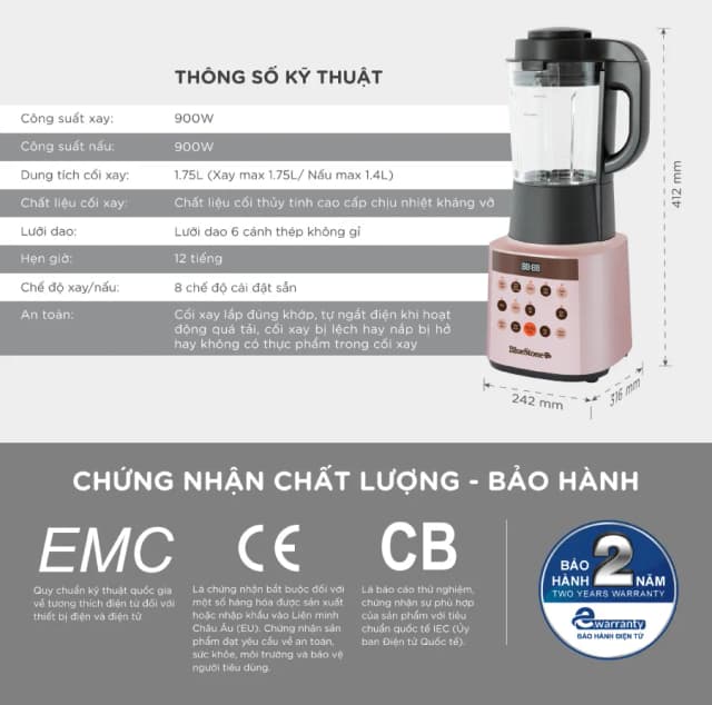 Top 1 so sánh giá Máy làm sữa hạt đa năng BlueStone BLB-6033 - Tìm sản phẩm giá rẻ nhất - Ảnh 81