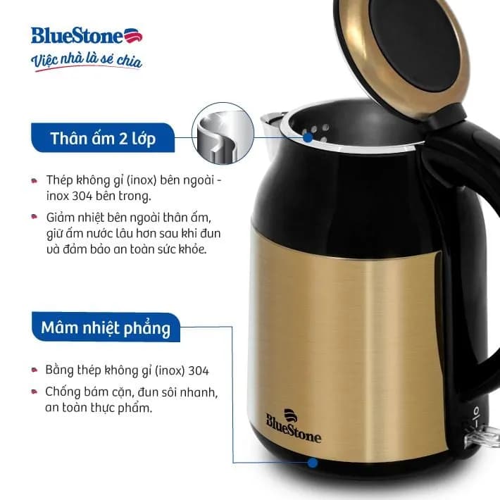 So sánh giá Bình đun siêu tốc BlueStone 1.8 lít KTB-3369 - Tìm sản phẩm giá rẻ nhất - Ảnh 10