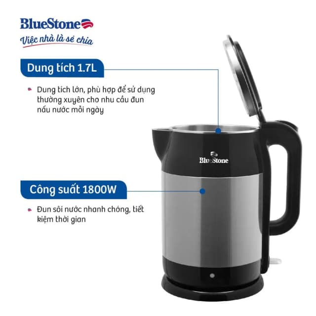 So sánh giá Bình đun siêu tốc BlueStone 1.7 lít KTB-3468 rẻ nhất? - Ảnh 13