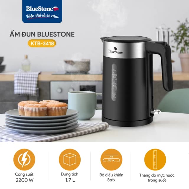So sánh giá Bình đun siêu tốc BlueStone 1.7 lít KTB-3468 rẻ nhất? - Ảnh 10