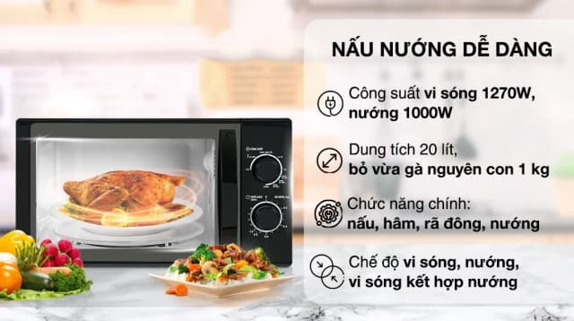 So sánh giá Lò vi sóng có nướng BlueStone MOB-7716 20 lít rẻ nhất? - Ảnh 9