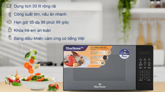 So sánh giá Lò vi sóng có nướng BlueStone MOB-7816 20 Lít rẻ nhất? - Ảnh 7