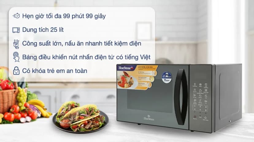 So sánh giá Lò vi sóng có nướng BlueStone MOB-7833 25 lít - Tìm sản phẩm giá rẻ nhất - Ảnh 6