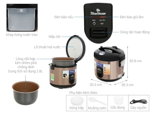 Top 1 so sánh giá Nồi cơm nắp gài BlueStone 2.8 lít RCB-5538 - Tìm sản phẩm giá rẻ nhất - Ảnh 15