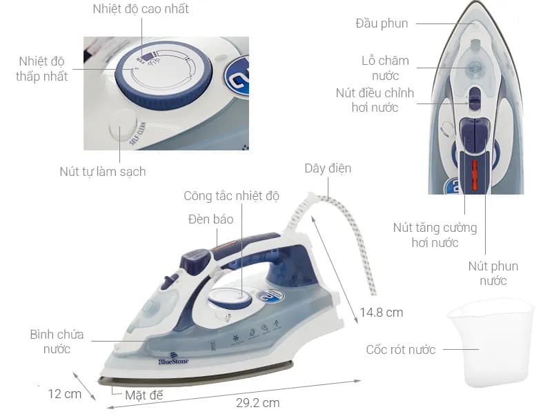 So sánh giá Bàn ủi hơi nước BlueStone SIB-3853 2200W - Tìm sản phẩm giá rẻ nhất - Ảnh 5