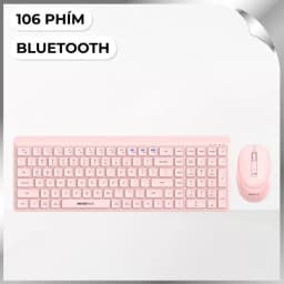 Bộ Bàn Phím Chuột Bluetooth MicroPack KM-268W - Hồng - Giá rẻ nhất hôm nay - Ảnh 1